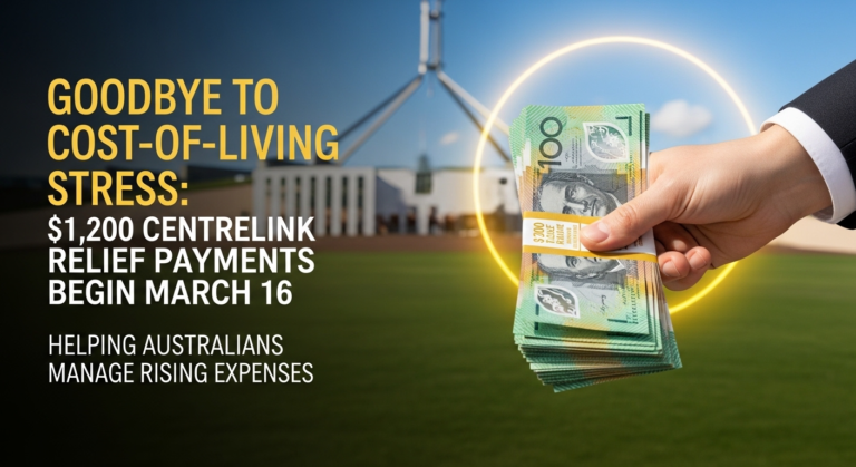 $1,200 Centrelink Relief Payments Begin March 16 Helping Australians Manage Rising Expenses