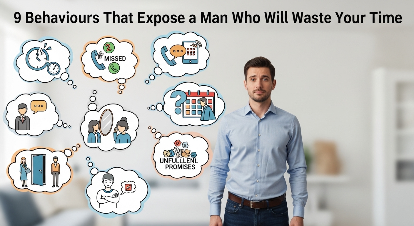9 Behaviours That Expose a Man Who Will Waste Your Time