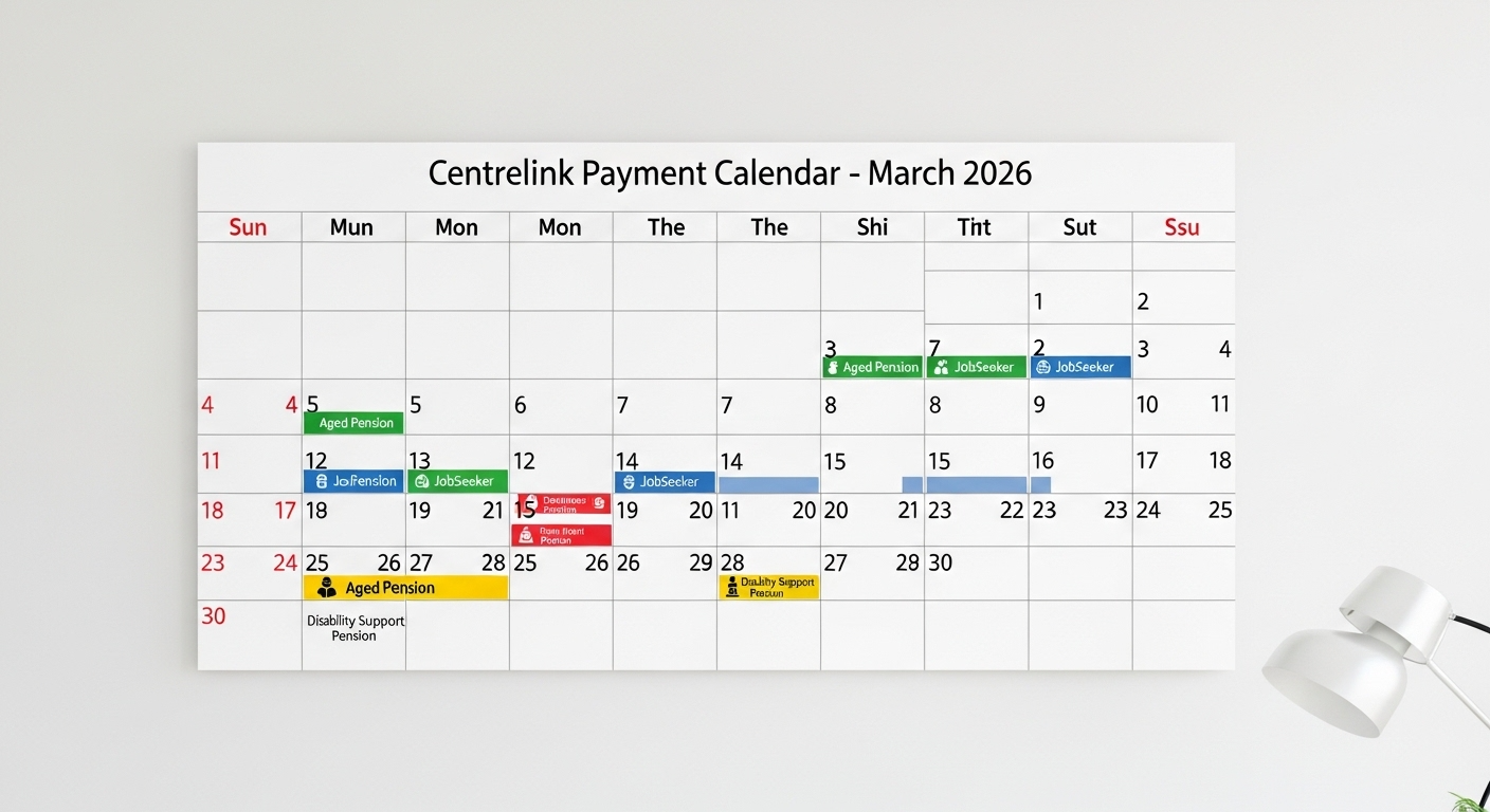 Centrelink Payment Calendar March 2026
