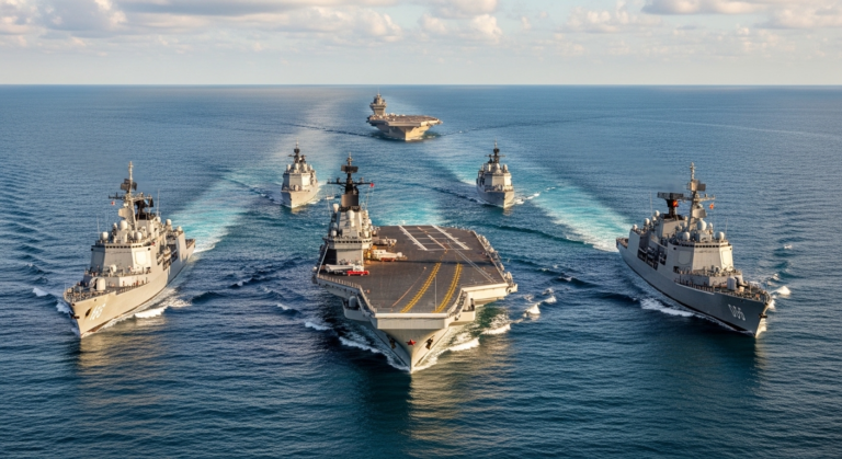 Chinese Fleet Sails Into Contested Waters as US Aircraft Carrier Approaches