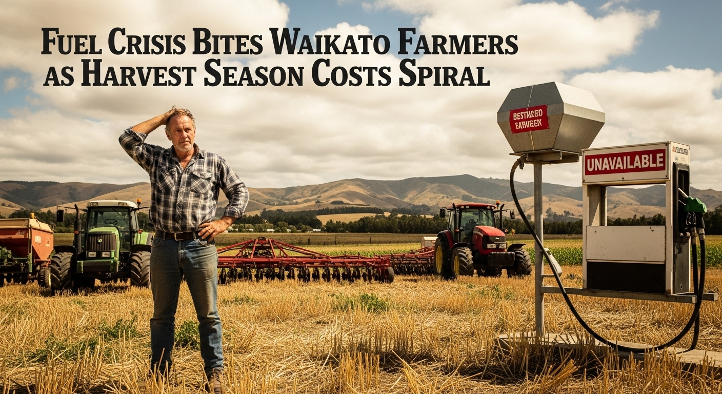 Fuel Crisis Bites Waikato Farmers as Harvest Season Costs Spiral