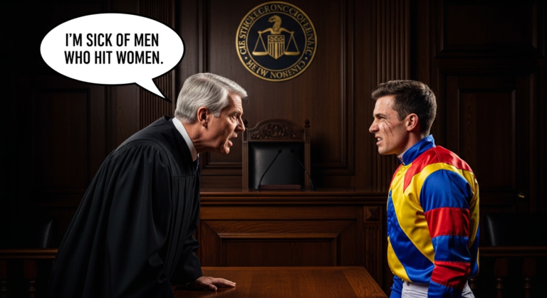 Judge Tells Jockey: "I'm Sick of Men Who Hit Women" After Repeated Attacks on Partner