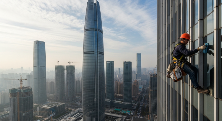 In China, Skyscrapers Are So Tall a Brand New Job Has Appeared