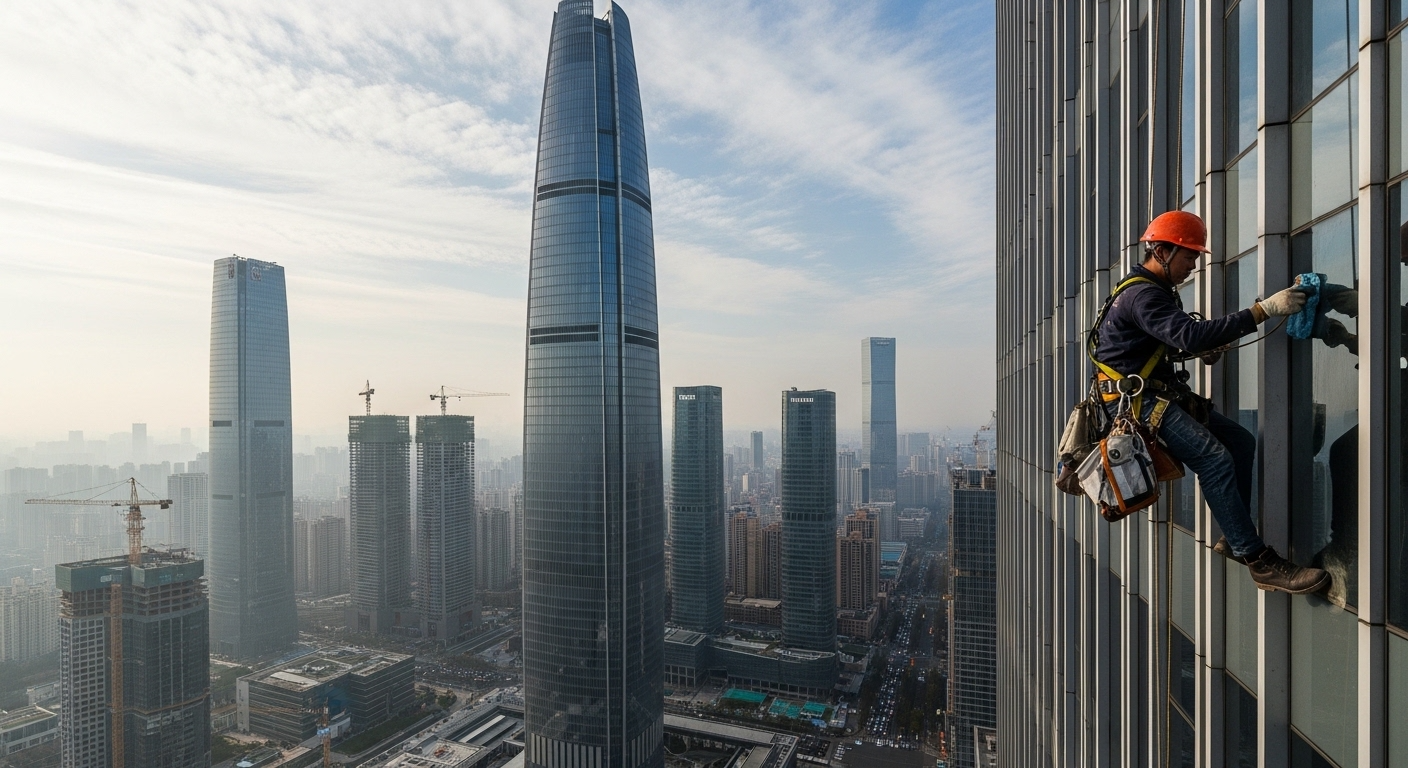 In China, Skyscrapers Are So Tall a Brand New Job Has Appeared