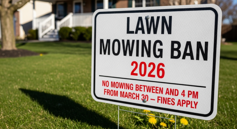 Lawn Mowing Ban 2026