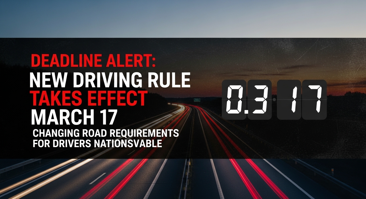 New Driving Rule Takes Effect March 17 Changing Road Requirements