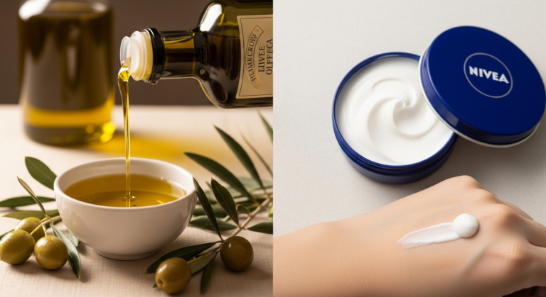 Olive Oil and Nivea Cream