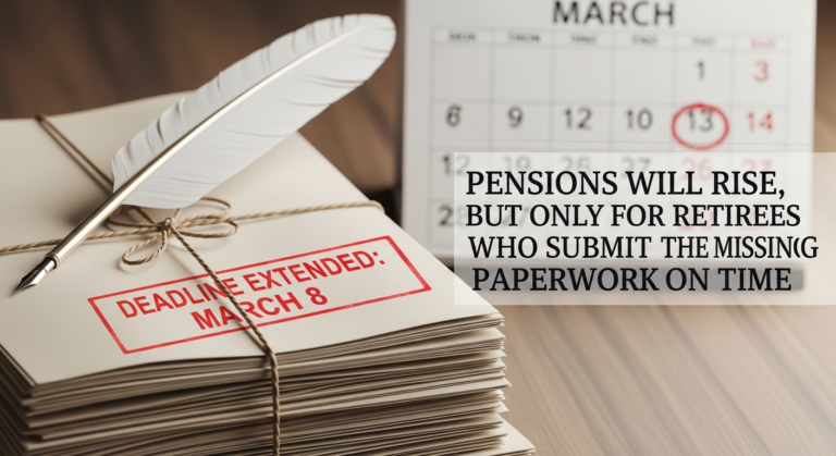 Pensions Will Rise From March 8, But Only for Retirees Who Submit the Missing Paperwork on Time