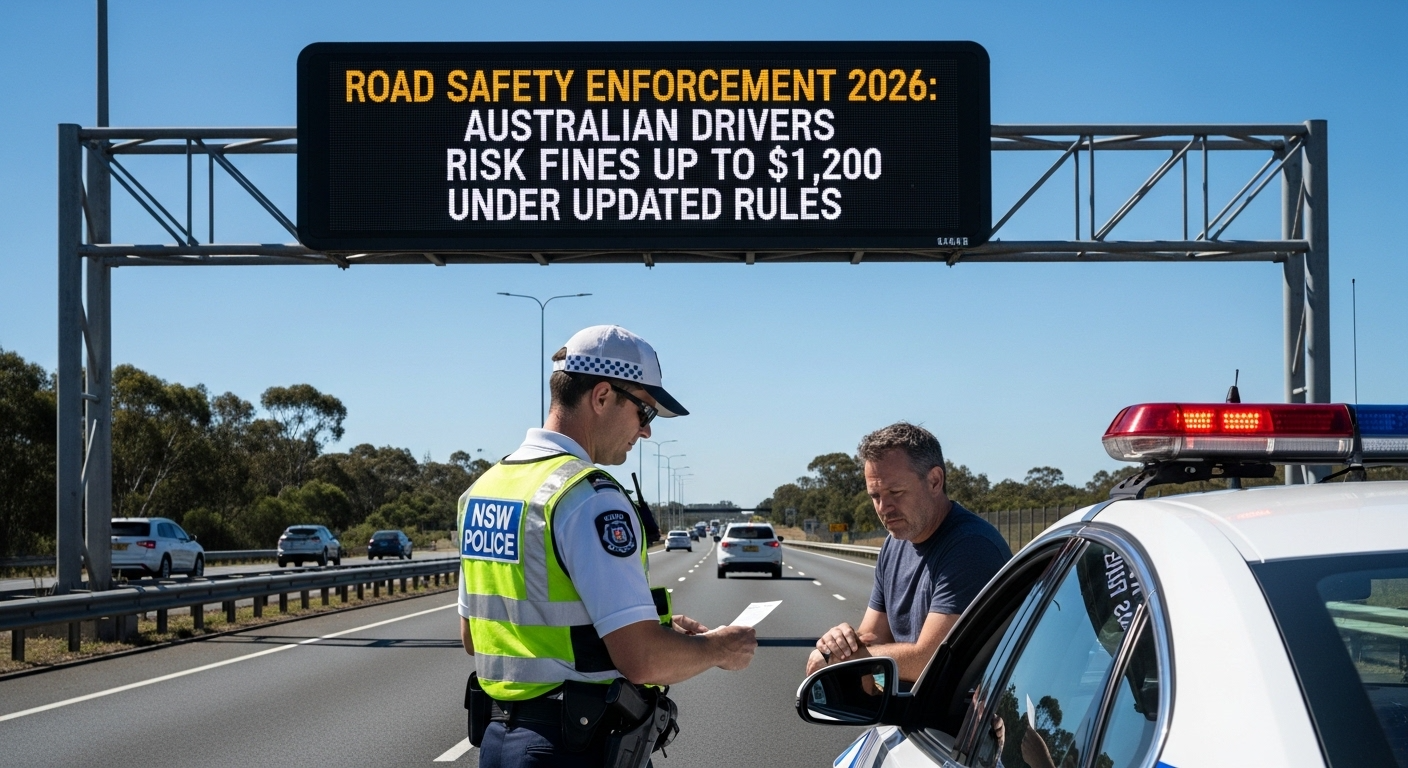 Road Safety Enforcement 2026: Australian Drivers Risk Fines Up to $1,200 Under Updated Rules