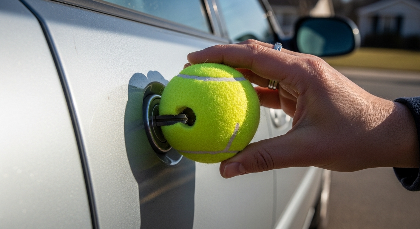 Tennis Ball Trick to Unlock Your Car When You Left the Keys Inside