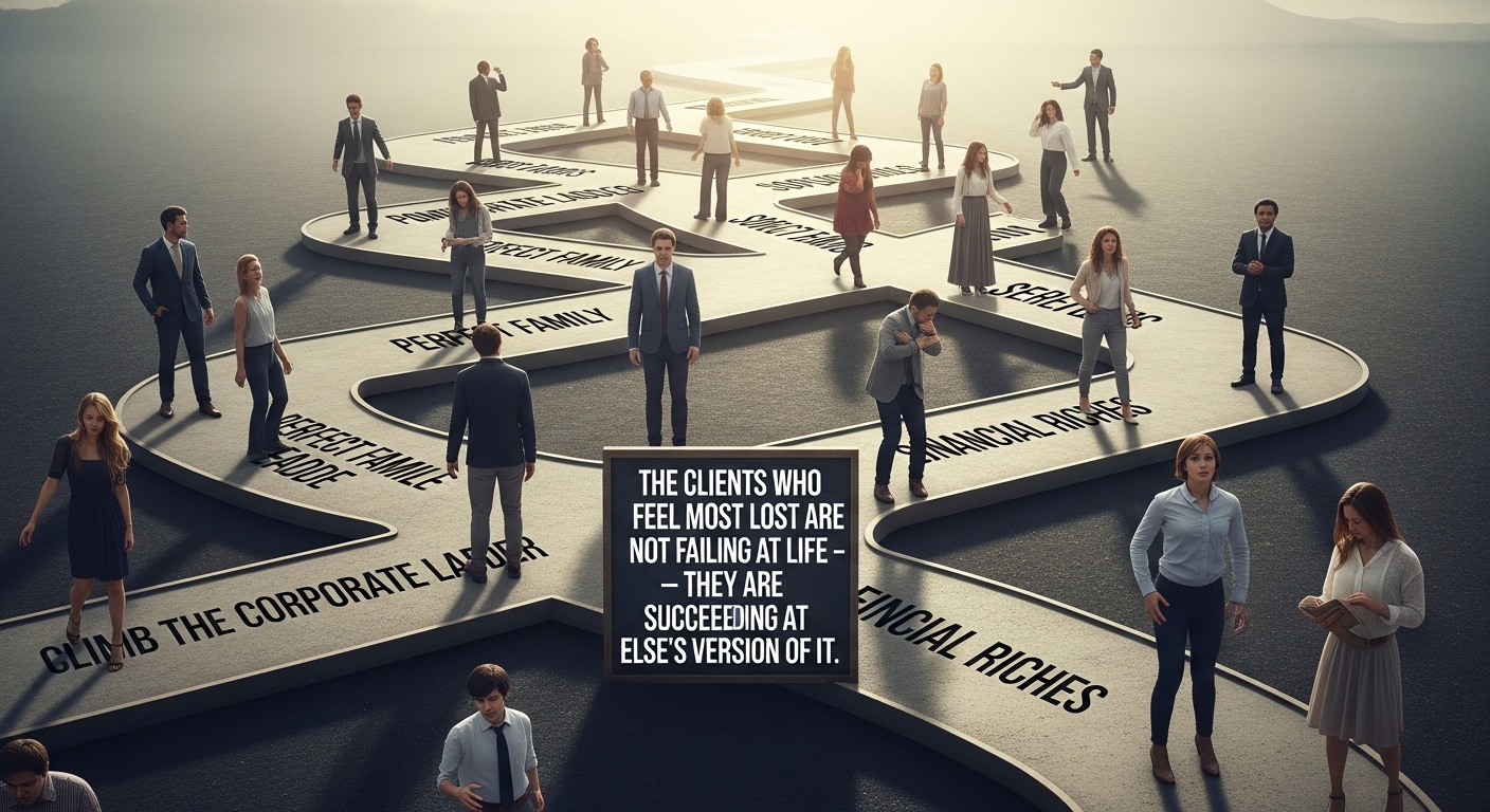 The Clients Who Feel Most Lost Are Not Failing at Life — They Are Succeeding at Someone Else's Version of It