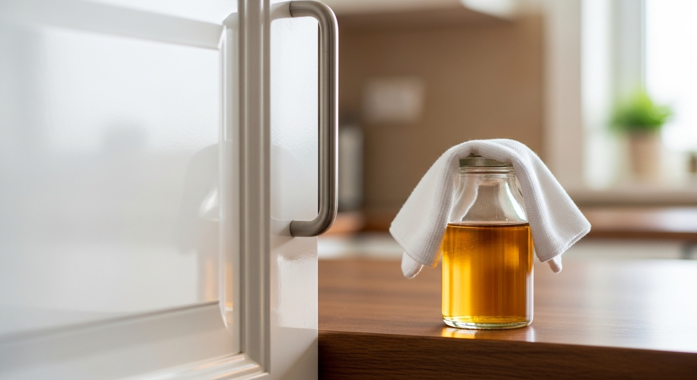 The Forgotten Kitchen Liquid That Cleans Grimy Cabinets Better