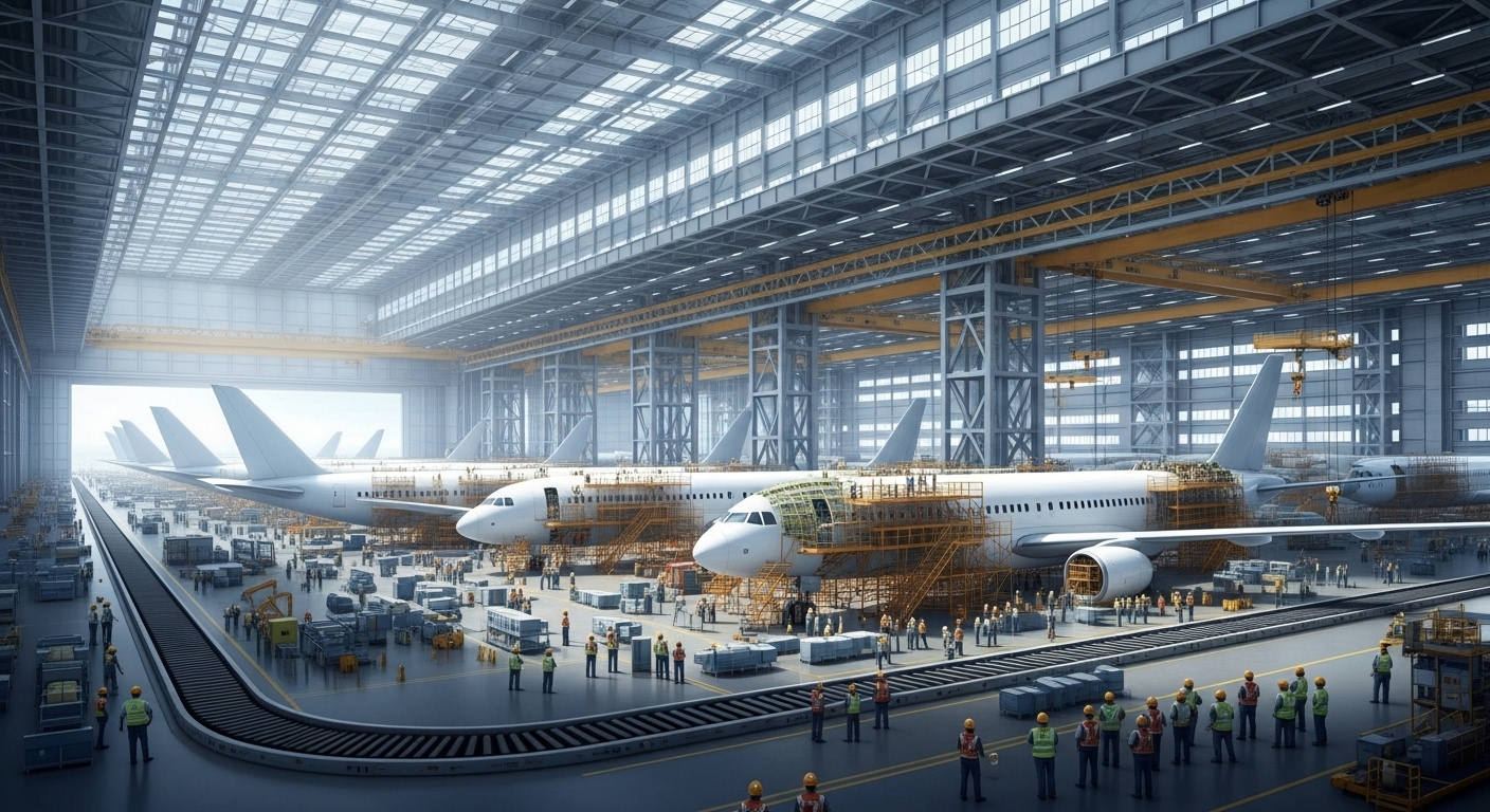 The World's Largest Factory Employs 30,000 People and Can Build Eight Jets at Once