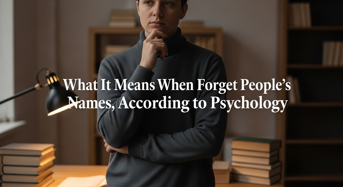 What It Means When You Forget People's Names, According to Psychology