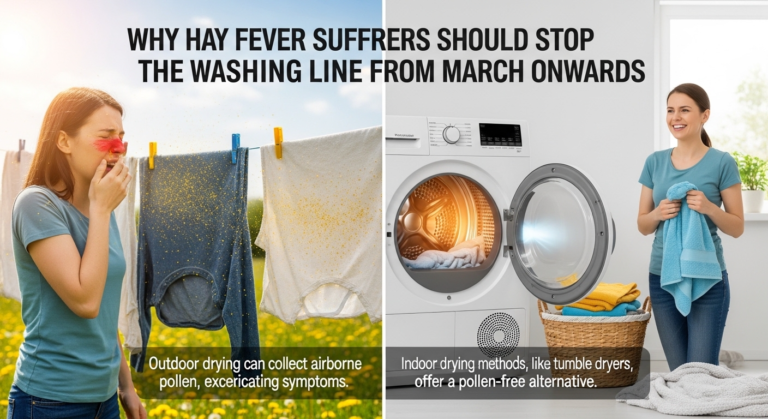 Why Hay Fever Sufferers Should Stop Using the Washing Line From March Onwards